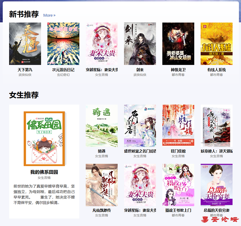杰奇自适应小说模板,有度小说模板,杰奇2.4小说模板
