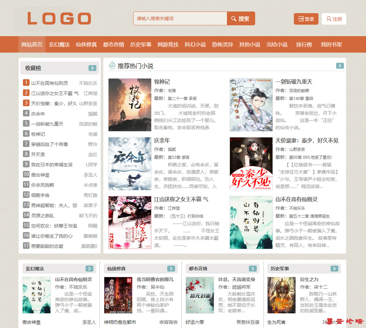 杰奇CMS1.7小说模板(含PC和WAP)