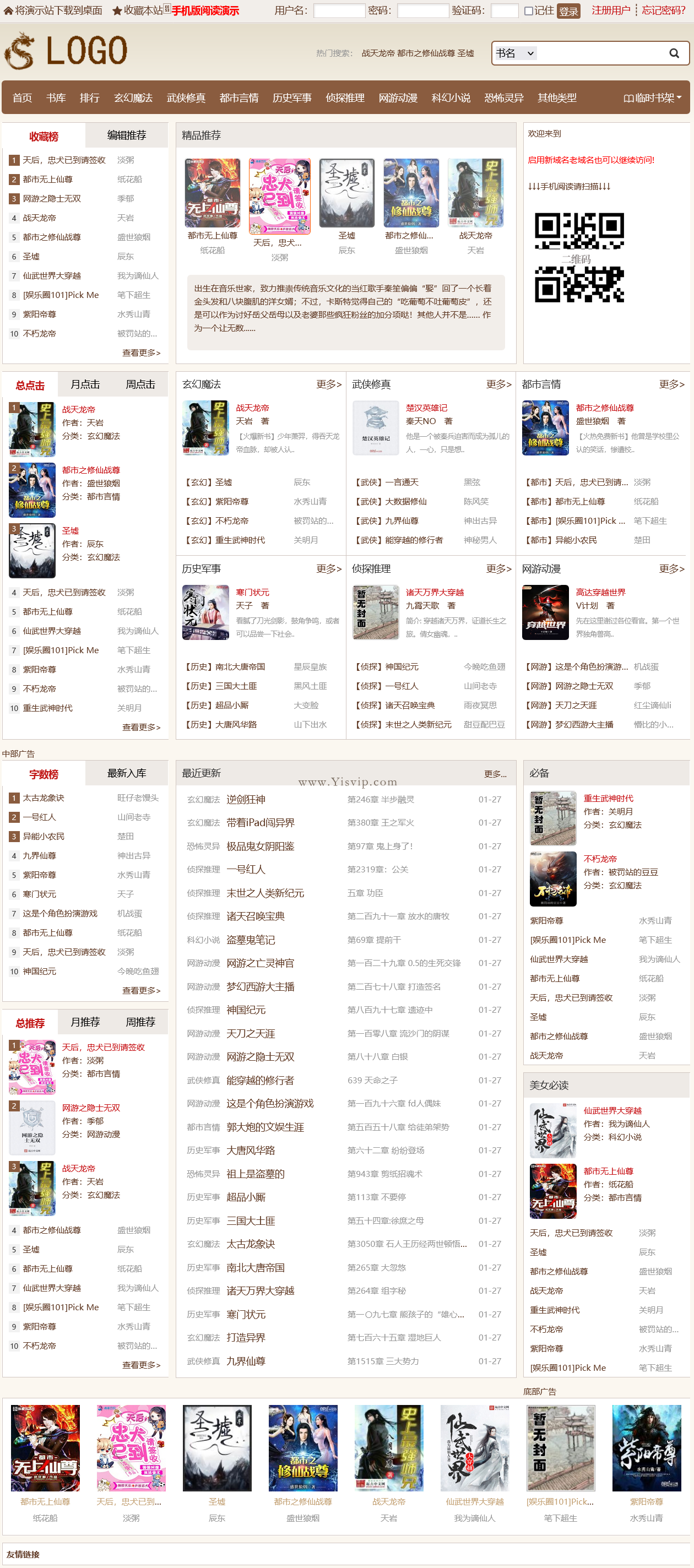 随梦杰奇小说模板pc+最新wap手机版+安装说明